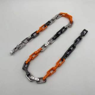 Louis Vuitton Bamboo Segment Chain Belt Orange & Black