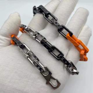 Louis Vuitton Bamboo Segment Chain Belt Orange & Black view 4
