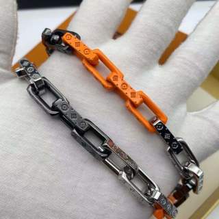 Louis Vuitton Bamboo Segment Chain Belt Orange & Black view 6