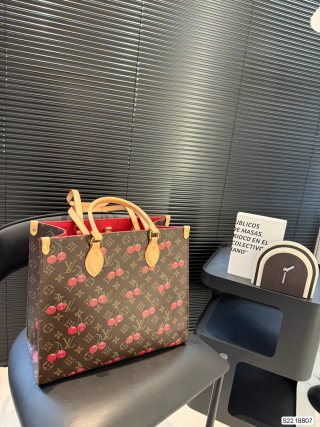 Louis Vuitton OnTheGo Tote Cherry Monogram Canvas view 5