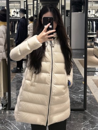 Moncler Cream Puffer Down Jacket view 2