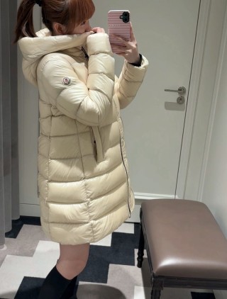 Moncler Cream Puffer Down Jacket view 6