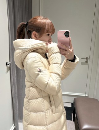 Moncler Cream Puffer Down Jacket view 7