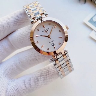 Longines Women's Quartz Watch Silver Rose Gold 30mm