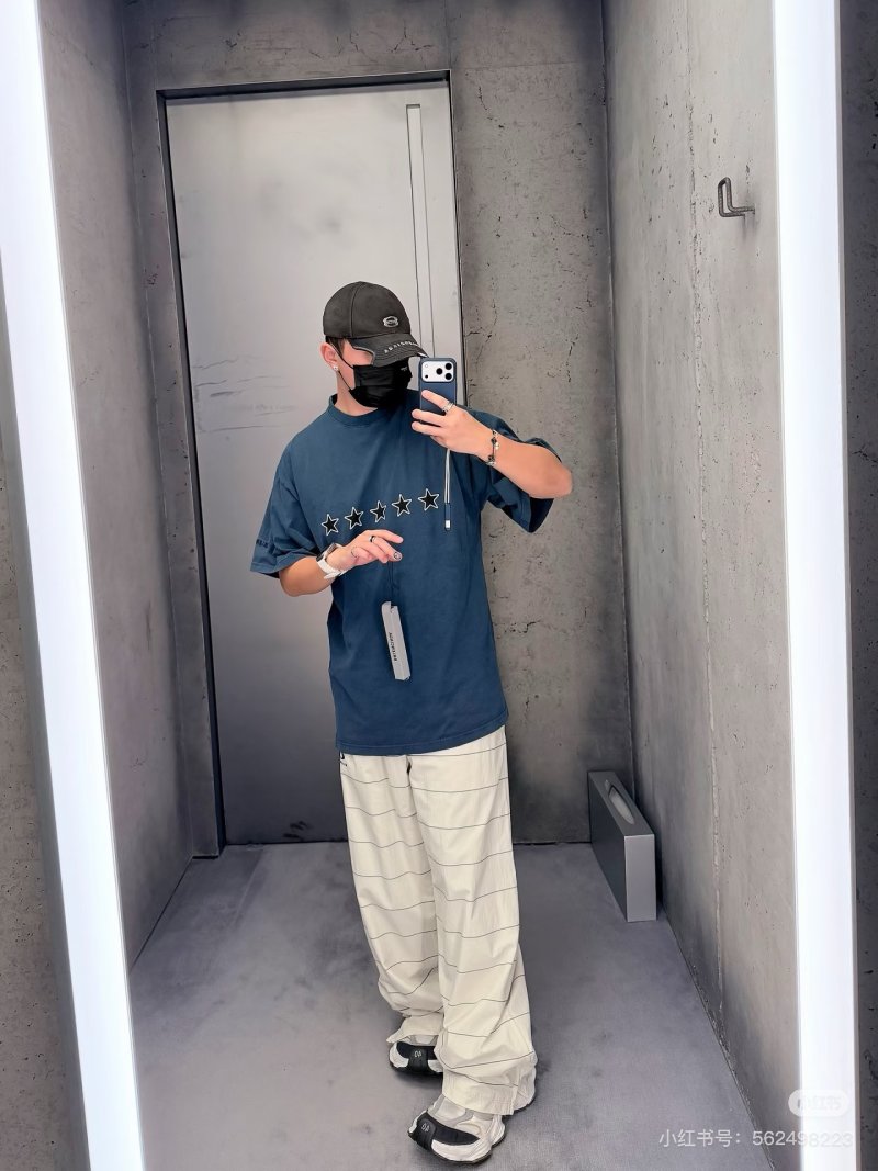 Navy Stars Graphic Short Sleeve T-Shirt view