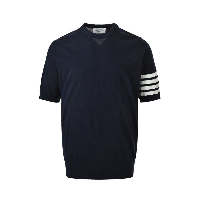 Navy Striped Sleeve T-Shirt view