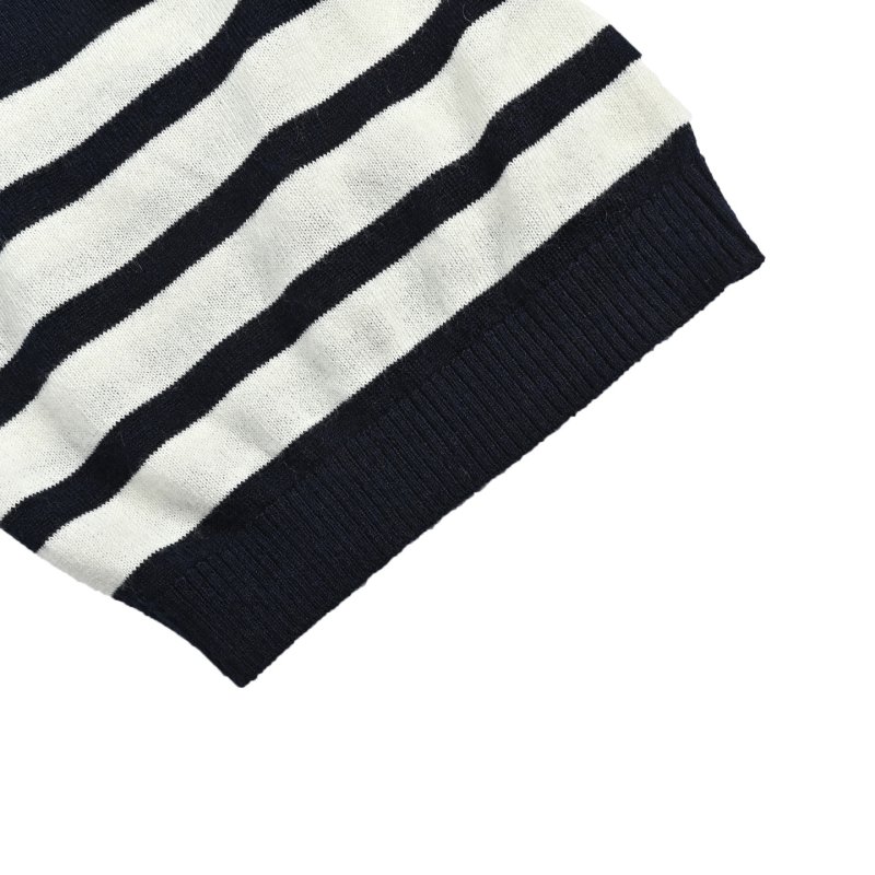 Navy Striped Sleeve T-Shirt view
