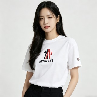 Moncler Logo Print White T-Shirt