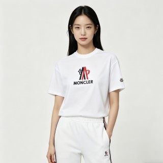 Moncler Logo Print White T-Shirt view 5