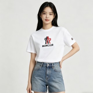 Moncler Logo Print White T-Shirt view 6