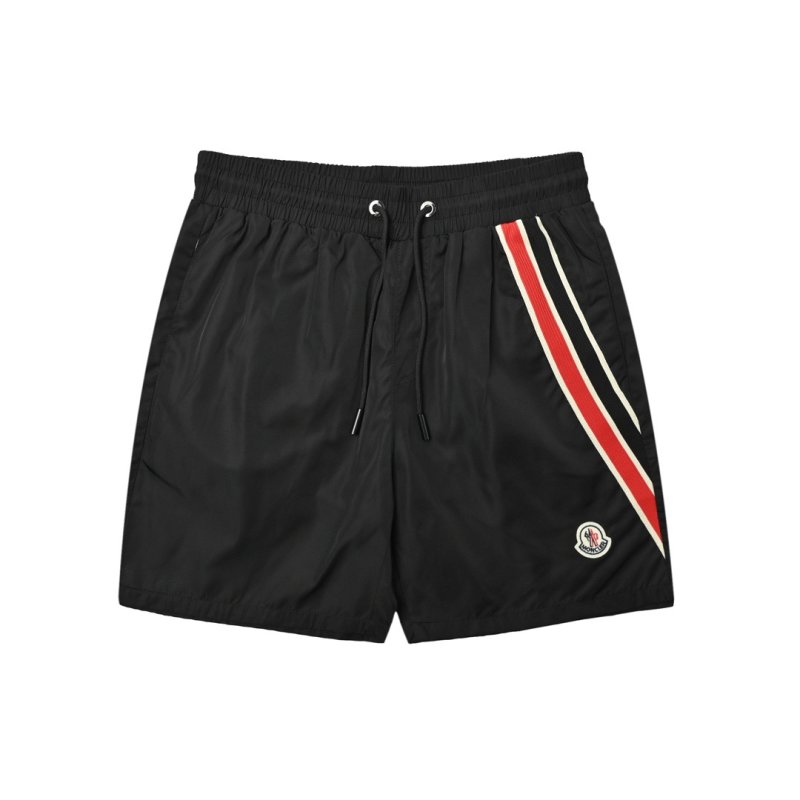 Moncler Black Shorts with Striped Side Tape view