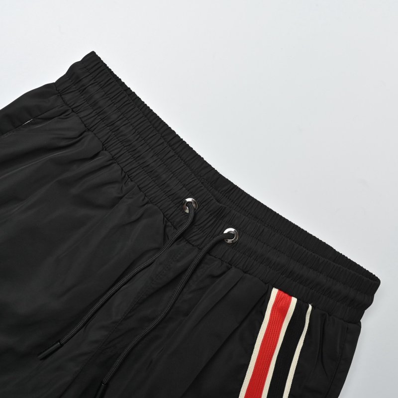 Moncler Black Shorts with Striped Side Tape view