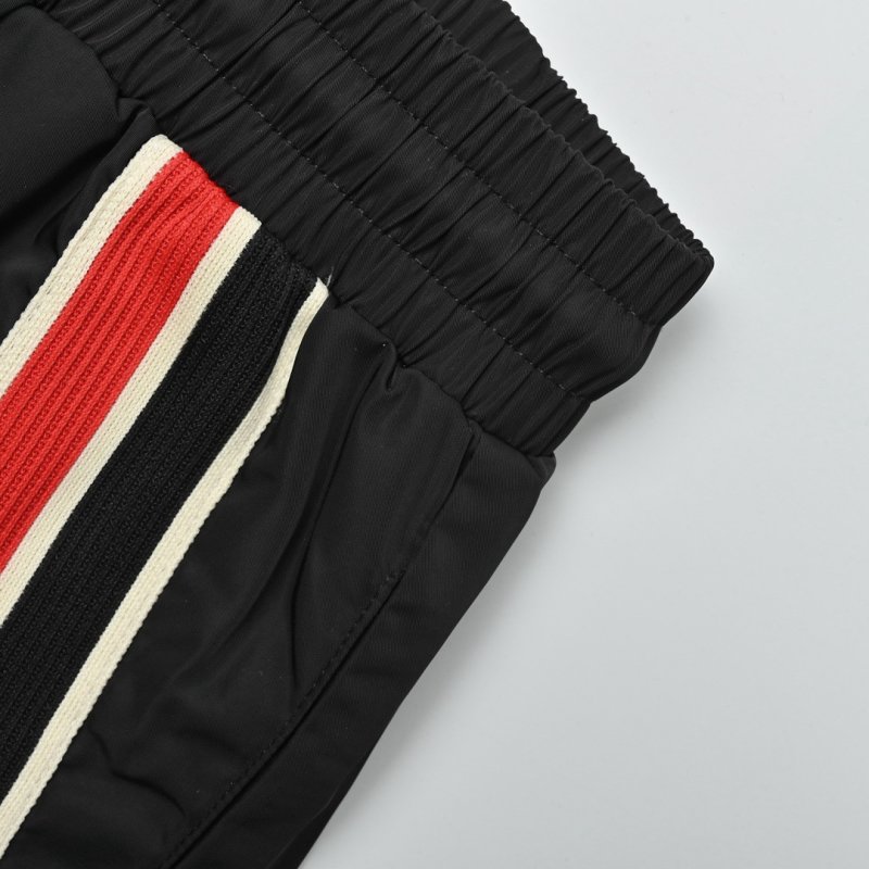 Moncler Black Shorts with Striped Side Tape view