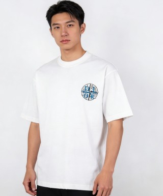 Stone Island White Compass Logo T-Shirt