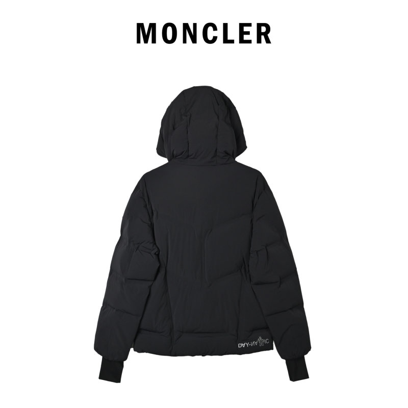 Black Puffer Down Jacket with Hood view