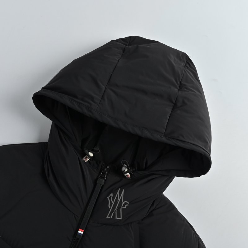 Black Puffer Down Jacket with Hood view