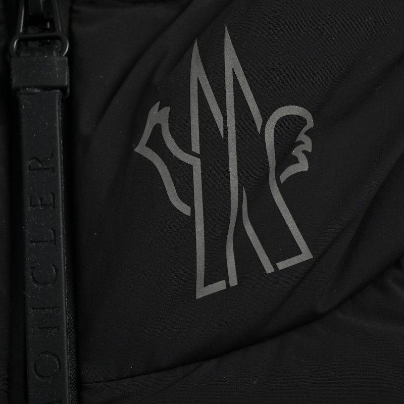 Black Puffer Down Jacket with Hood view