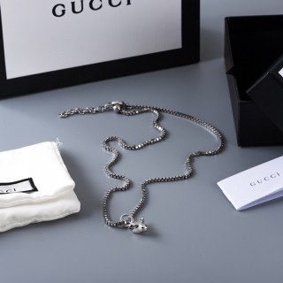 Gucci Bull Head Silver Pendant Necklace view 2