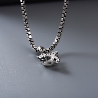 Gucci Bull Head Silver Pendant Necklace view 5