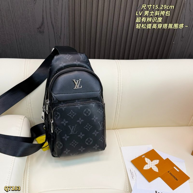 Louis Vuitton Monogram Black Leather Crossbody Bag