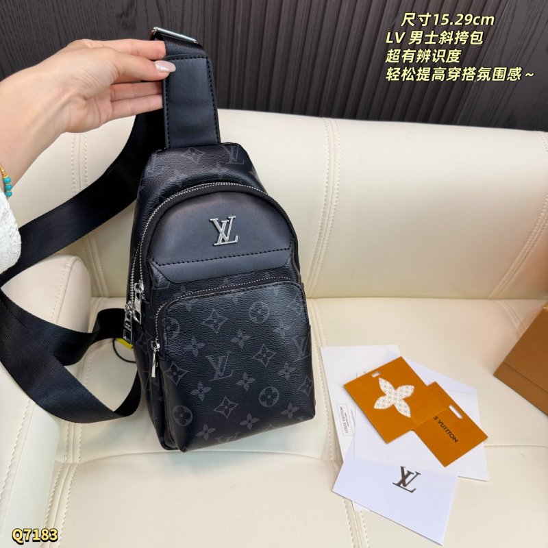 Louis Vuitton Monogram Black Leather Crossbody Bag view