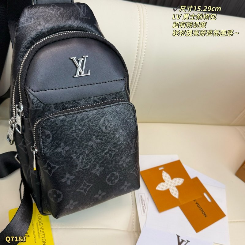 Louis Vuitton Monogram Black Leather Crossbody Bag view