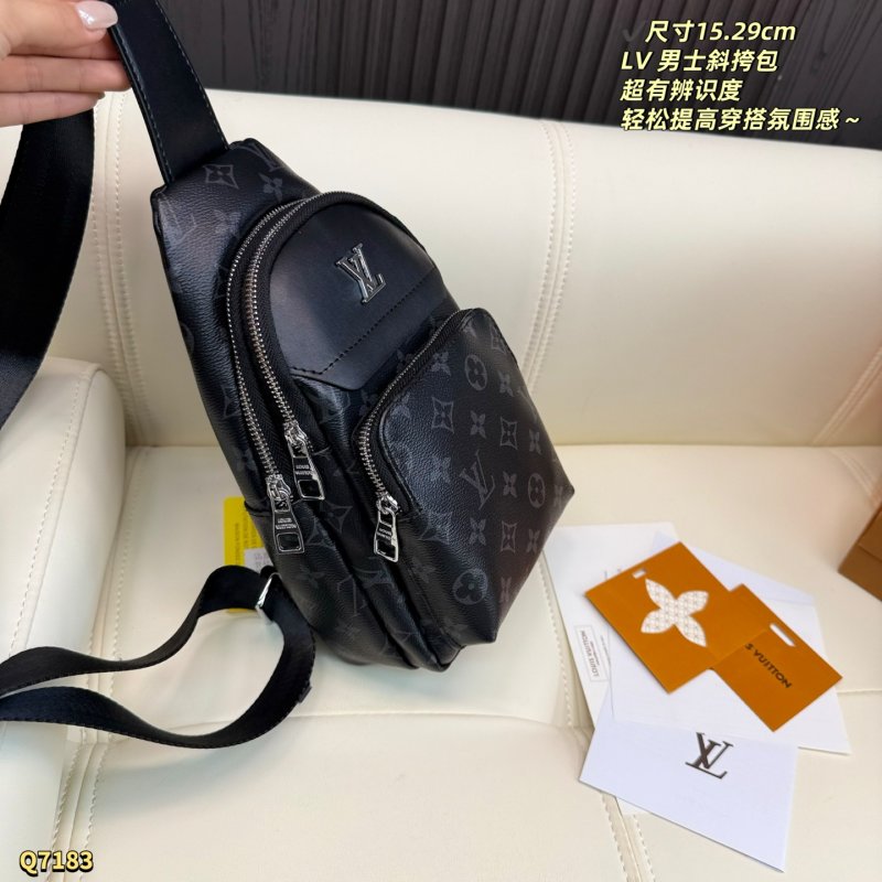 Louis Vuitton Monogram Black Leather Crossbody Bag view