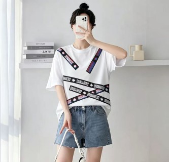 Dsquared2 White Logo Tape T-Shirt view 2