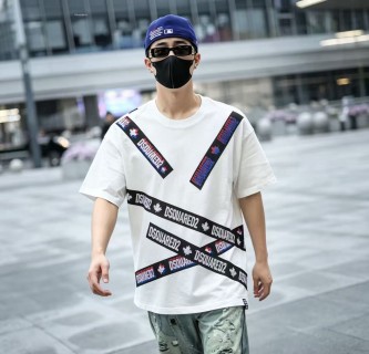 Dsquared2 White Logo Tape T-Shirt view 3
