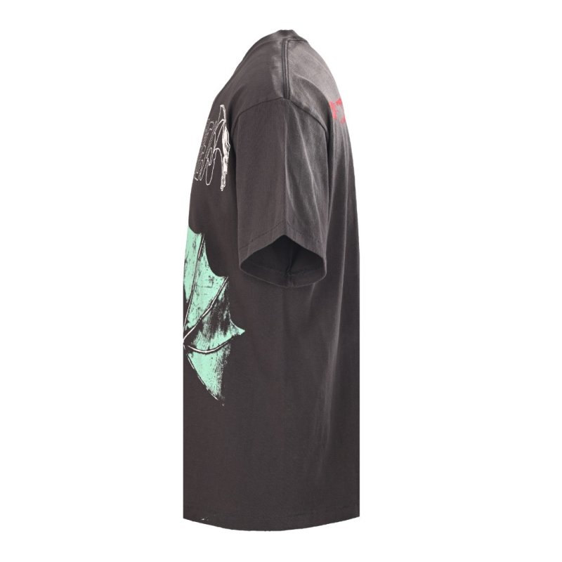 Oversized Graphic Print Short Sleeve T-Shirt Black view