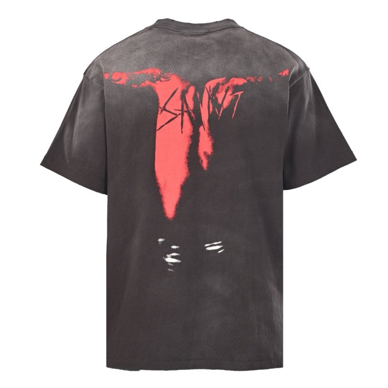 Oversized Graphic Print Short Sleeve T-Shirt Black view