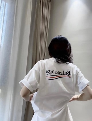Balenciaga Reversed Logo White T-Shirt