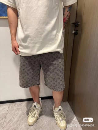 Louis Vuitton Monogram Denim Shorts Grey