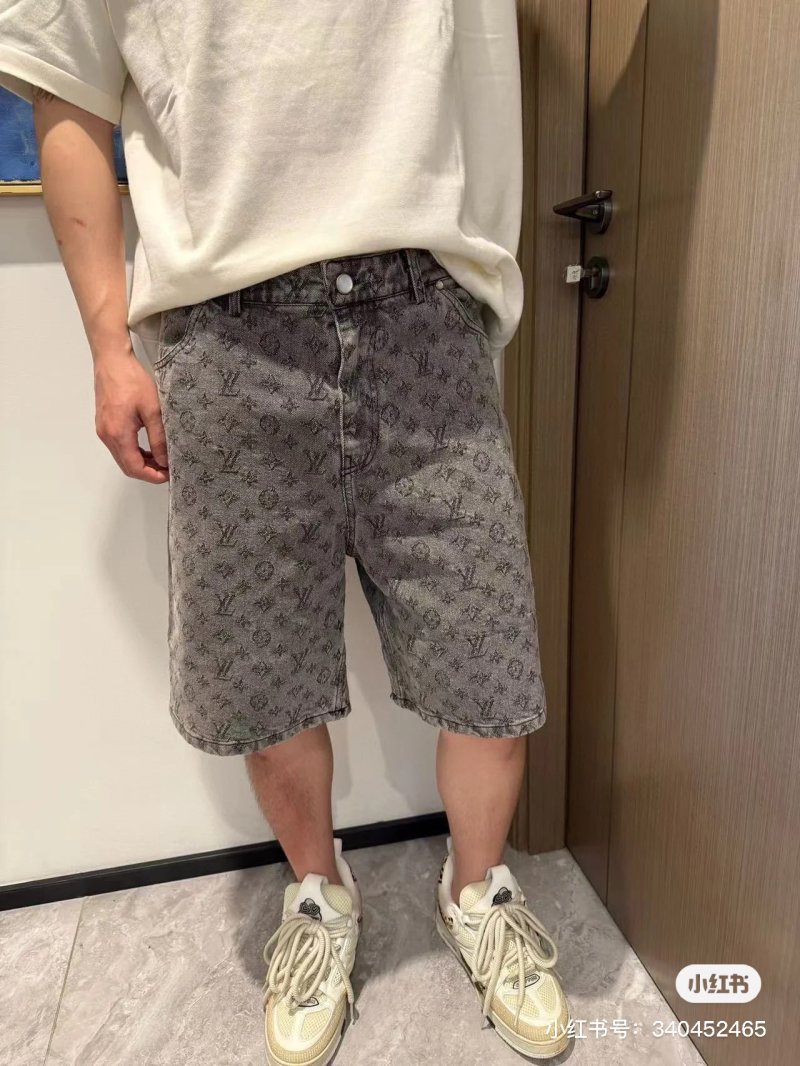 Louis Vuitton Monogram Denim Shorts Grey view