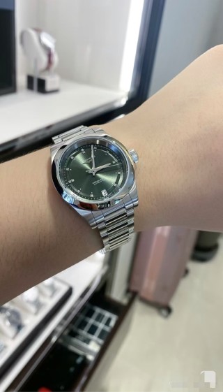 Longines Conquest Sunburst Green 34mm Steel Watch
