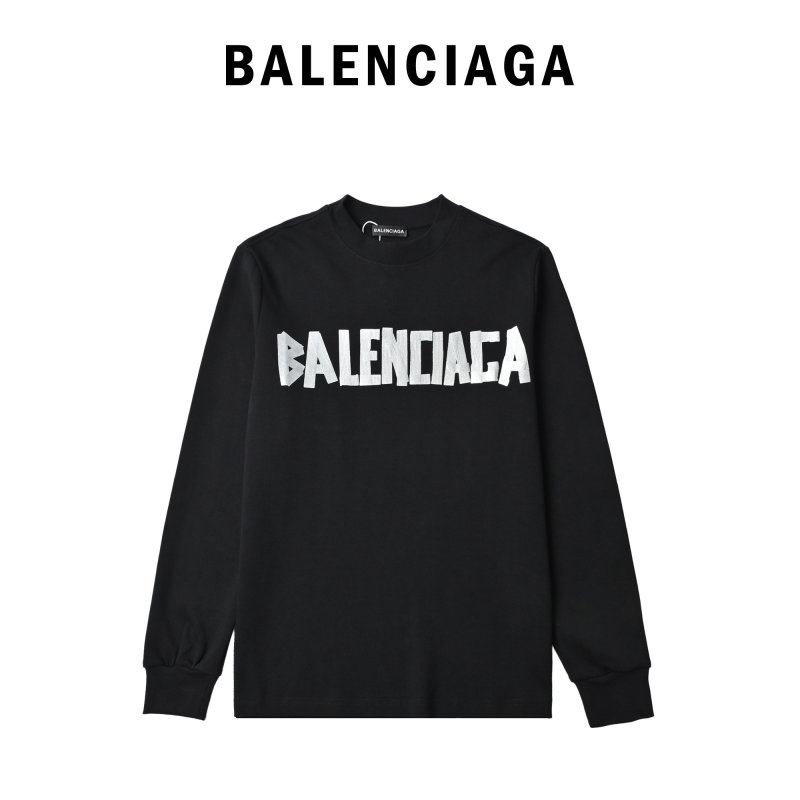 Balenciaga Black Logo Long Sleeve T-Shirt view