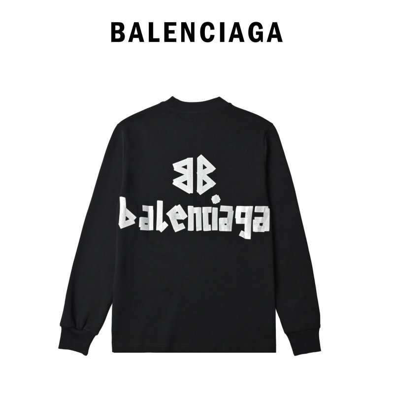 Balenciaga Black Logo Long Sleeve T-Shirt view