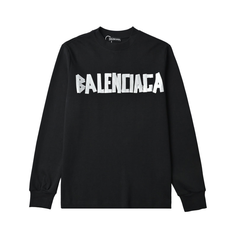 Balenciaga Black Logo Long Sleeve T-Shirt view