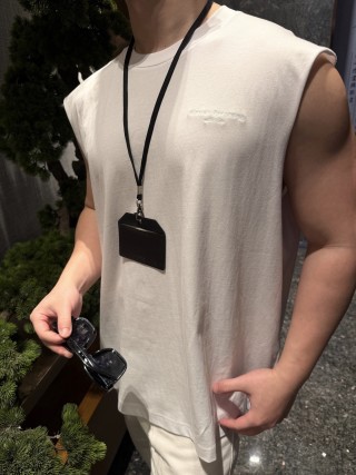 Essentials Cream Sleeveless Tank Top