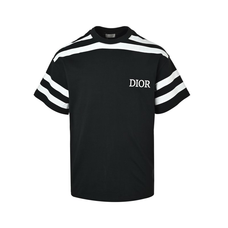 Dior Black Striped Short Sleeve T-Shirt view
