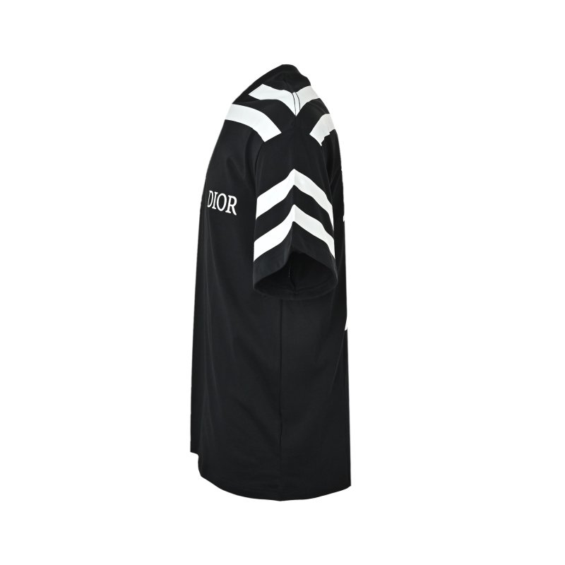 Dior Black Striped Short Sleeve T-Shirt view