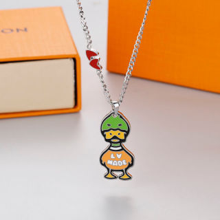 Louis Vuitton Duck Pendant Necklace - Green/Orange view 4