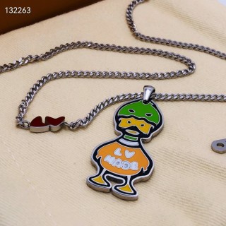Louis Vuitton Duck Pendant Necklace - Green/Orange view 6