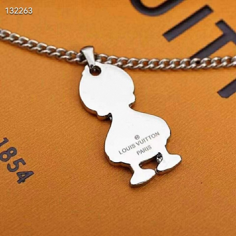 Louis Vuitton Duck Pendant Necklace - Green/Orange view