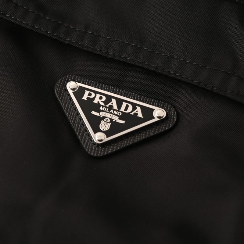 Prada Black Hybrid Knit Zip Jacket view
