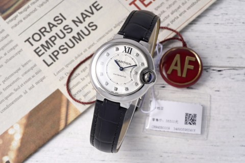 Cartier Ballon Bleu 33mm White Dial Automatic Watch