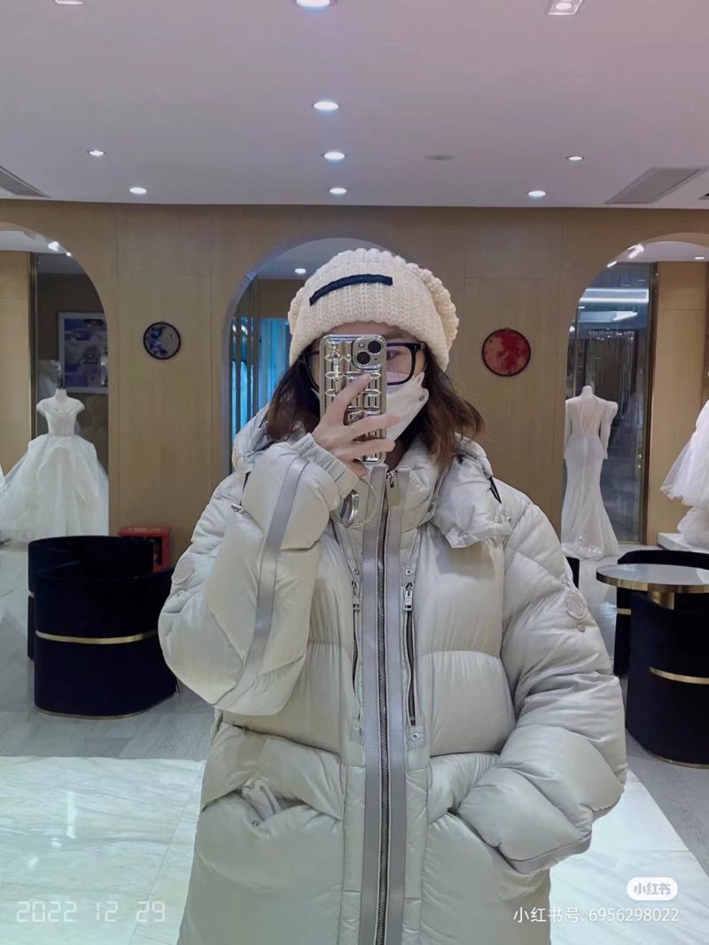 Navy Puffer Down Jacket – Quilted Winter Coat view