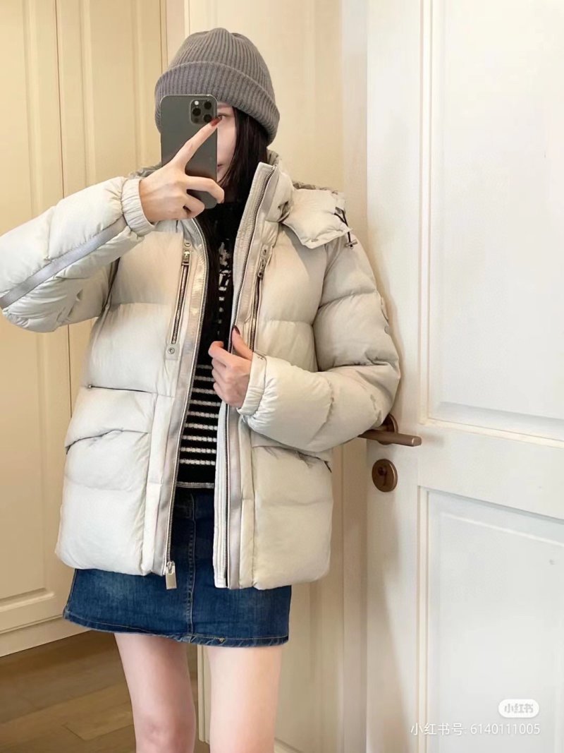 Navy Puffer Down Jacket – Quilted Winter Coat view