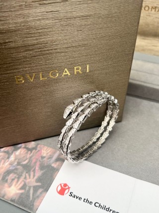 Bulgari Serpenti Diamond White Gold Bracelet view 2