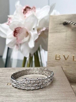 Bulgari Serpenti Diamond White Gold Bracelet view 3